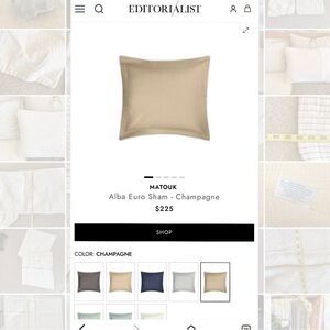 Matouk Cream Quilted Euro Sham Set